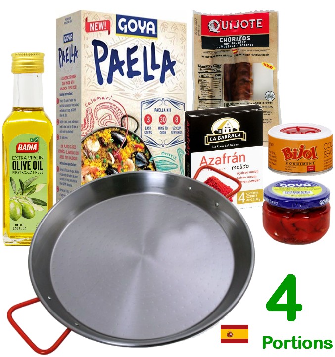 Paella Bundle for 4 Carbon Steel Pan